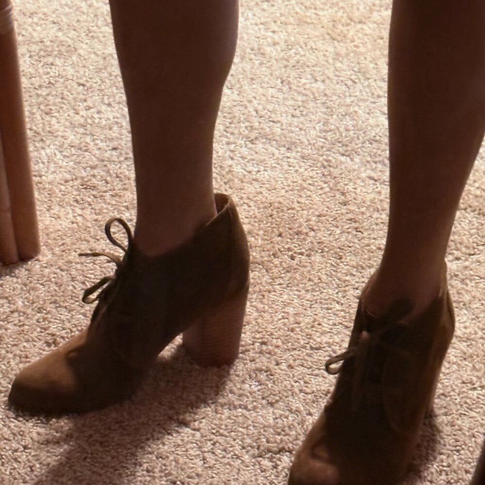 Brown Suede Booties